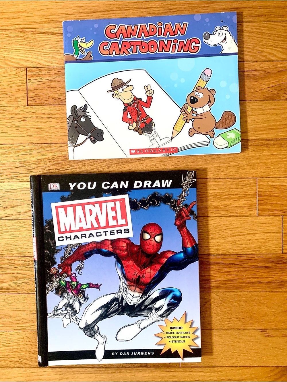2 Drawing Books Bundle – You Can Draw Marvel Characters + Canadian Cartooning